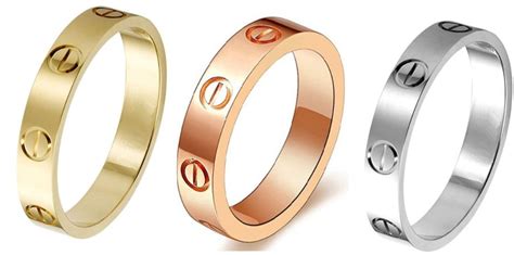 cartier love ring dupe silver|cartier love collection dupes.